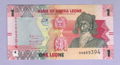 Sierra Leone 1 Leone v.2022 UNC P-New