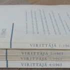 Virittäjä 1963 vuosikerta. 416 s. + sisällysluettelo. - pikkukuva 1