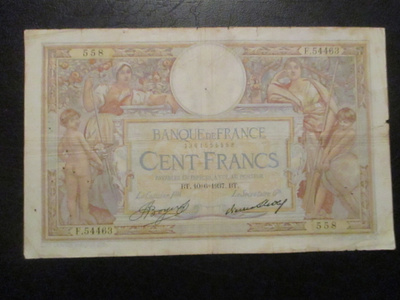 FRANCE 100 FRANCS 1937 (K12-S35)