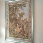 LÖYTÖ?Suuri näyttävä gobeliini kehystettynä 165×118cm - pikkukuva 1