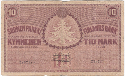 10 Markkaa 1918 kl.3