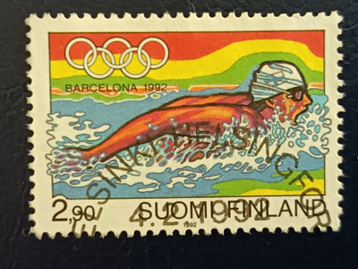 -92 Olympiakisat. EP-Leimalla