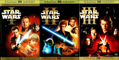 Star Wars elokuvat I-III (á 2DVD suomi) + Fanboys, yht 7xDVD
