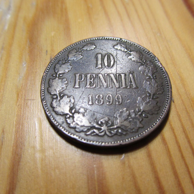 10 Penniä1899 mahd. kl 4