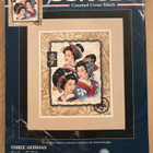 Ristipistopakkaus / ristipistotyö Dimensions Three Geishas - pikkukuva 1
