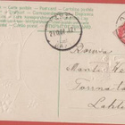 Talo talvimaisemassa, kukat maljakossa - kulk v 1907 - pikkukuva 2