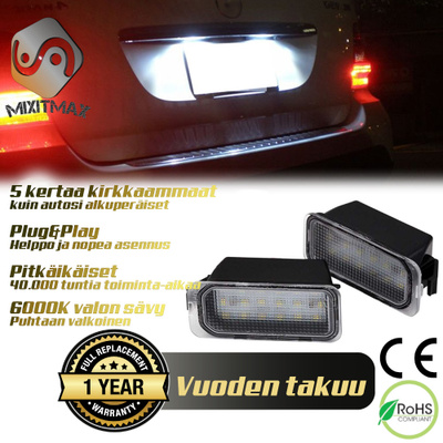 Jaguar LED rekisterikilven valot — kirkkaan valkoinen 6000