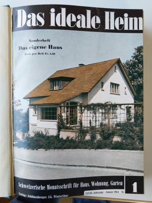 Das Ideale Heim vuosikerta 1954; 12 lehteä sidottuna kansiin