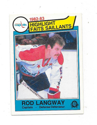 1983-84 OPC #365 Rod Langway , Washington Capitals