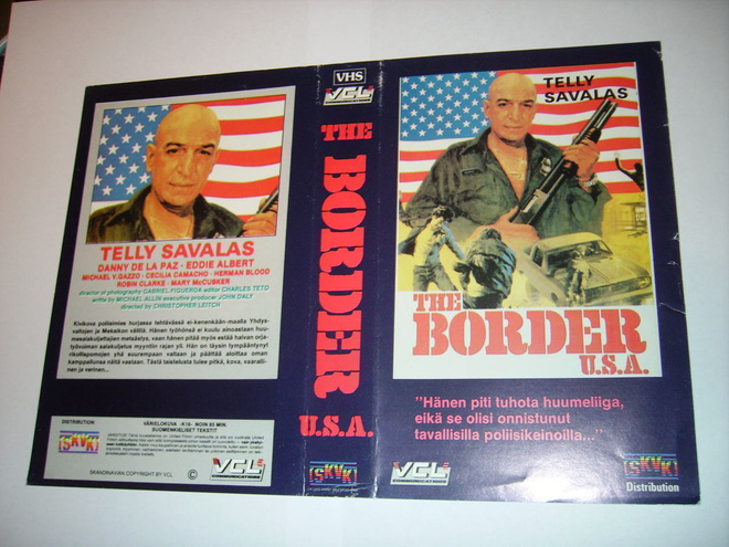 Vhs kansipaperi Fix - THE BORDER U.S.A.  (Sis.postikulut)