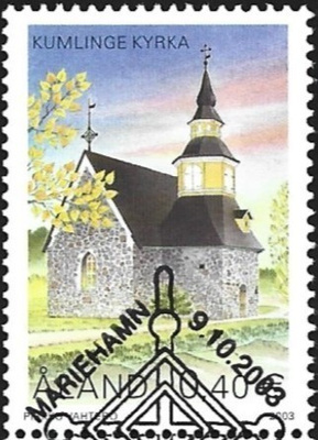 Åland 2003  Kumlingen kirkko EP alareuna LOISTO LaPe 228
