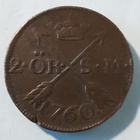 2 Öre 1760 Adolf Frederick kuparikolikko - pikkukuva 1