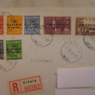 FDC Itä-Karjala musta lisäpainama 1.10.1941 Vitele. - pikkukuva 2