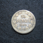 50 penniä 1865 - hopeaa - pikkukuva 1