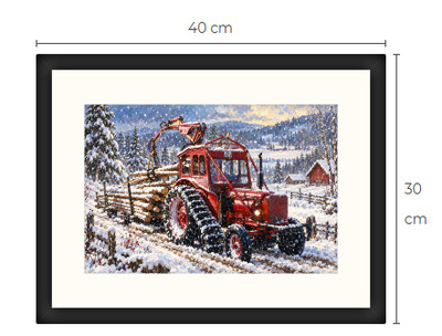 Uusi BM Volvo metsäkone traktori art print 30 cm x 40 cm
