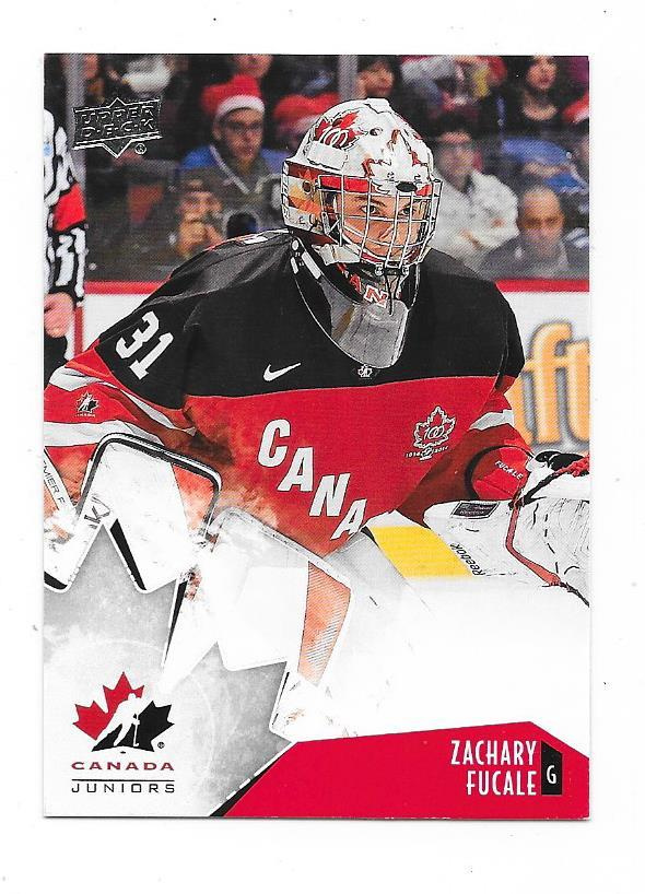 2015-16 UD Team Canada #39 Zach Fucale  Canada MV