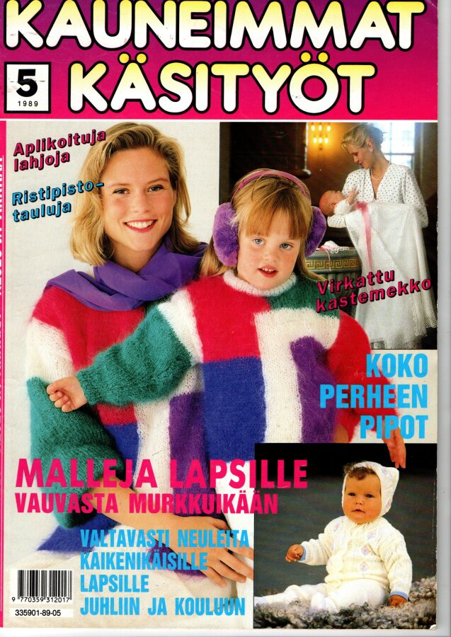 KAUNEIMMAT KÄSITYÖT n:o 5 1989  Katso kuvat.