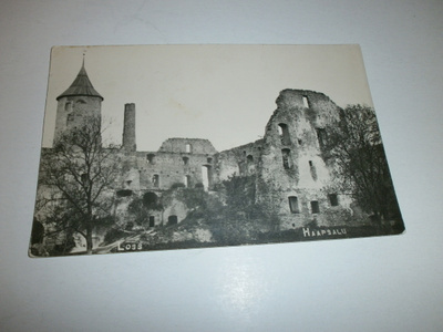Haapsalun linna, vanha mv valokuvakortti, p. 1927