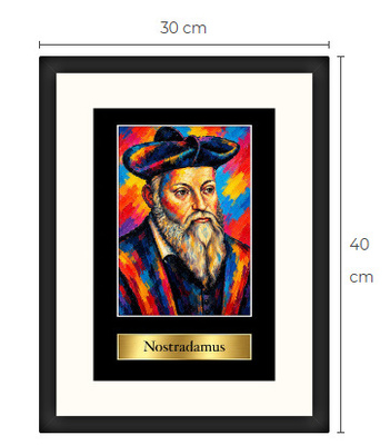 Uusi Nostradamus art print kehystetty 30 cm x 40 cm