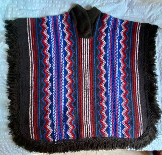 Vintage South American Woven Poncho