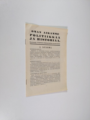 Oman aikamme politiikkaa ja historiaa