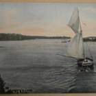 Helsinki, Hevossalmi, purjevene salmessa, vanha väripk, 1915 - pikkukuva 1