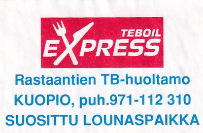 kUOPIO.  EXPRESS  Rastaantien TEBOIL    s6/3