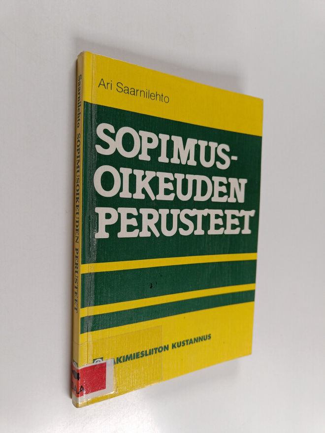 Ari Saarnilehto : Sopimusoikeuden perusteet