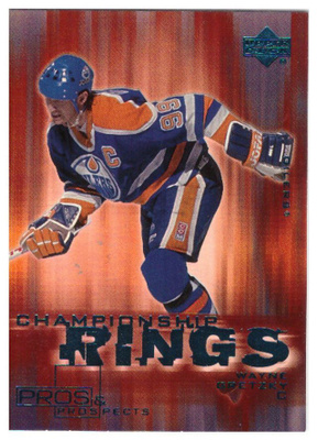 WAYNE GRETZKY Oilers, 01-02 Pros & Prosp.Champions.Rings #4