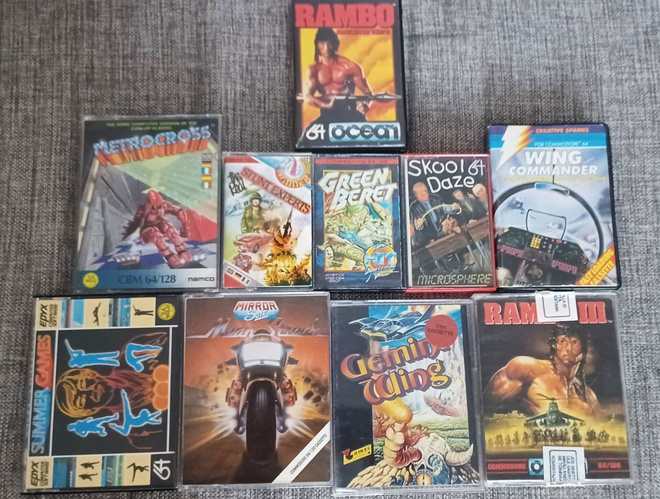 10 Kpl Commodore 64/128 pelejä