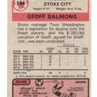 Purkkakuva Jalkapallo n:o 144 GEOFF SALMONS. STOKE - pikkukuva 2