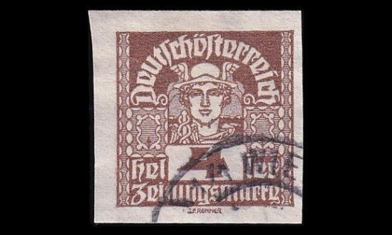 Itävalta 294x o Sanomalehtimerkki 4 H (1920)