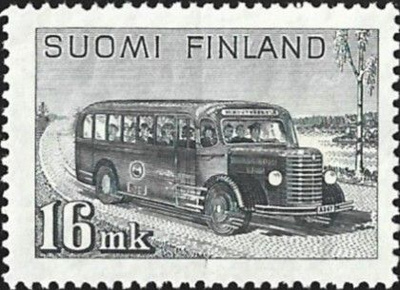 1946 M-30 Postiauto 16 mk ** Lape 318 SP Lm5