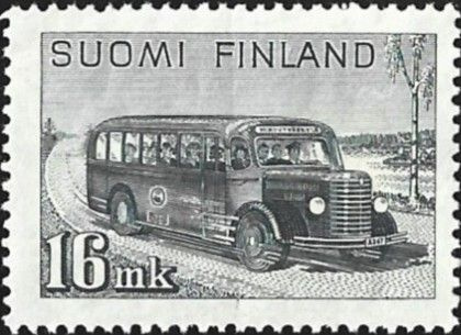 1946 M-30 Postiauto 16 mk ** Lape 318 SP Lm5