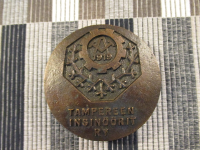 Tampereen Insinöörit Ry mitali 1989/ M.Juvonen .