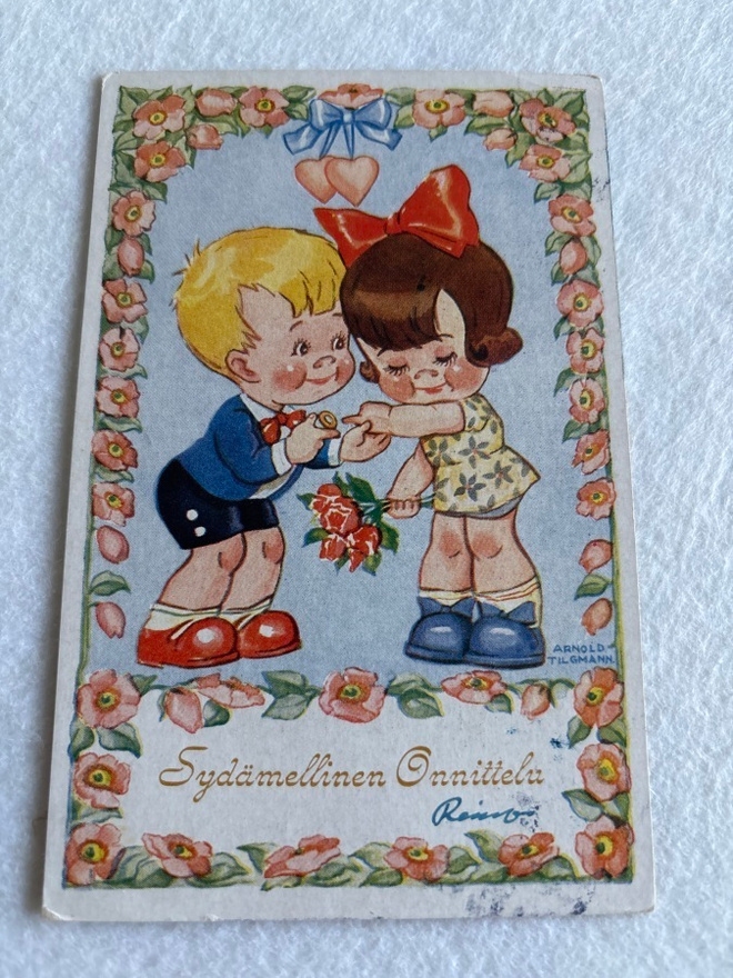 Onnittelukortti 1940-luku A Tilgmann