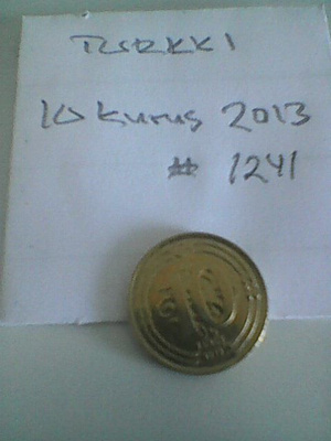 Turkki 10 kurus 2013, km#1241