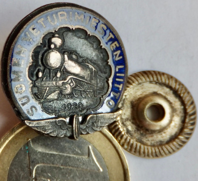 VANHA Ruuvimerkki Suomen Veturimiesten Liitto 1920 Rautatie