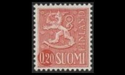 557Iy ** Leijonamalli 0,20 mk tyyppi I, y-paperi (1963)
