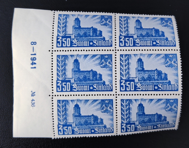 1941 Viipurin valtaus 3,50 mk numerokuusilo **