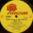 DANNY COX ~ Live At The Family Dog ~ LP - pikkukuva 3
