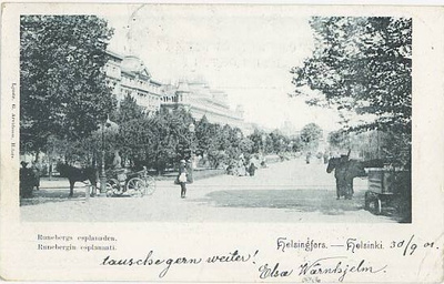 Runebergin esplanaati kortti 1901 Wieniin