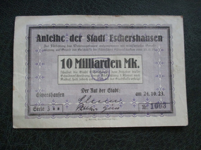 GERMANY 10 MILJARDEN MARK 1923 KL6-7   X-0867