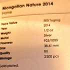 Mongolian Nature 2014 Silver coin - pikkukuva 4