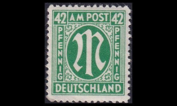 Bizone 31 ** Saksalainen paino 42 Pf (1945)