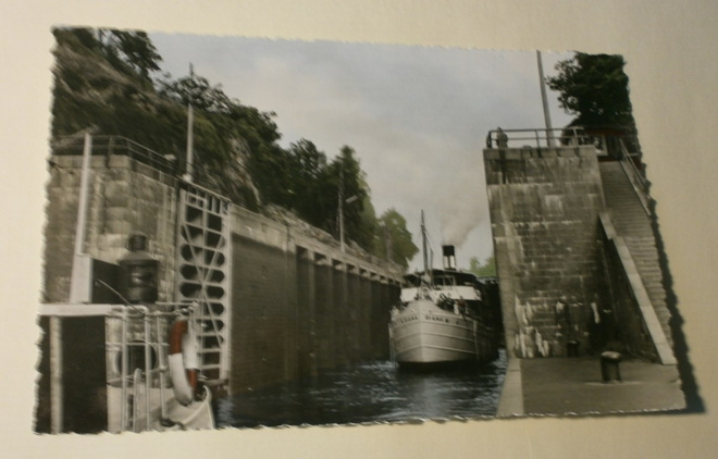 Trollhättan, s/s Diana kanavan sulussa, väripk, kulk.