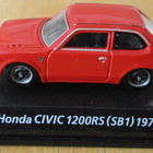 Honda Civic 1200RS SB1 Red Hatchback 2 Door 1974 Konami 1:64 - pikkukuva 1