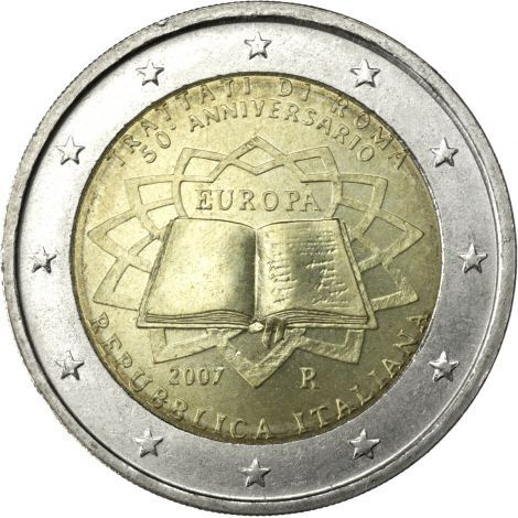 Italia 2007 2 € Rooman sopimus UNC