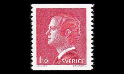 Ruotsi 902x ** Carl XVI 1,10 Kr x-pap (1975)