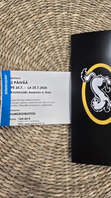 Myydään Qstock kahden päivän lippu